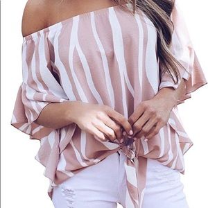 Reversible tie blouse